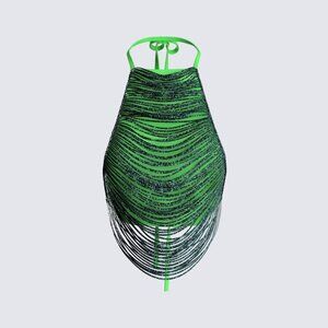 Finesse - "Evelyn" Green Layered Sequined Halter Top